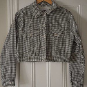 Gingham Denim Jacket